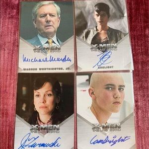 Marvel X-Men the last stand
actor autographed cards Lot
45A